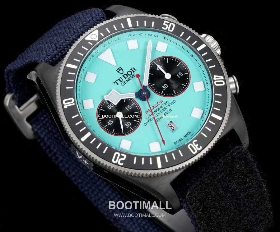 TUDOR Pelagos FXD Chronograph 튜더 펠라고스 FXD 크로노그래프 알링기 레드불 레이싱 민트 다이얼 M25807KN-0001 3