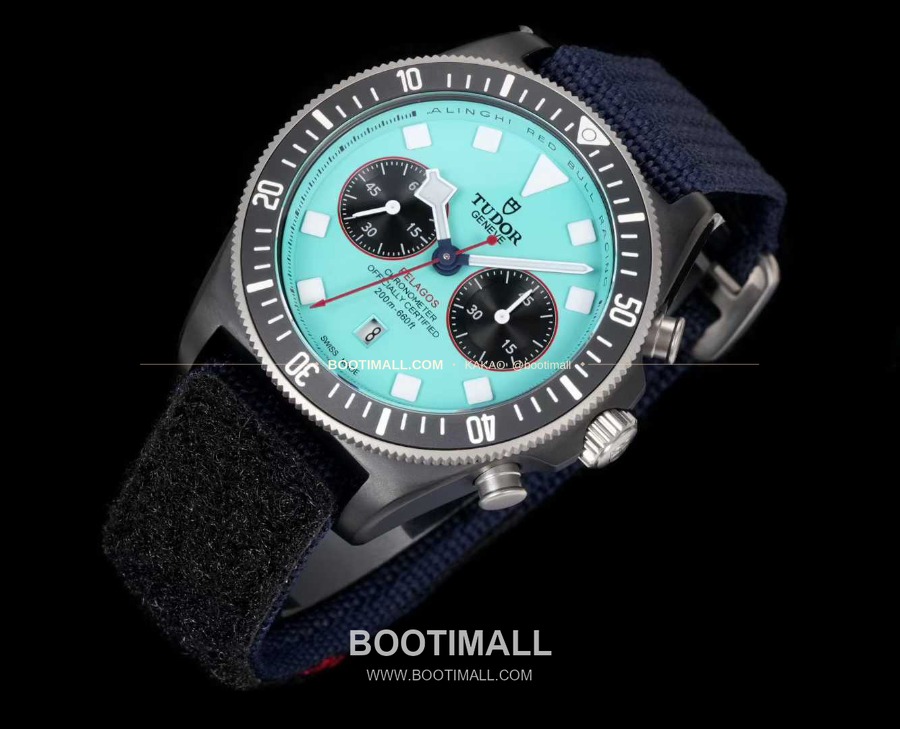 TUDOR Pelagos FXD Chronograph 튜더 펠라고스 FXD 크로노그래프 알링기 레드불 레이싱 민트 다이얼 M25807KN-0001 5