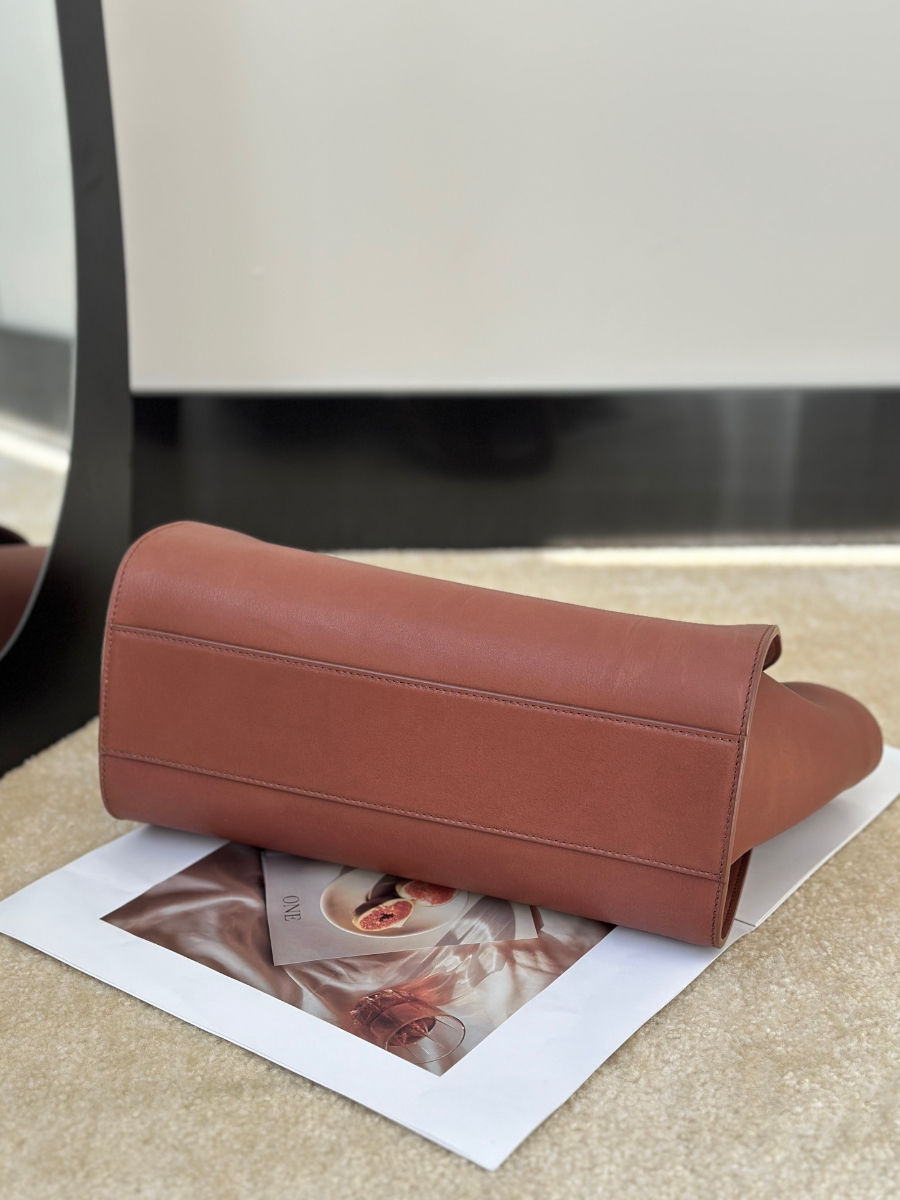 THE ROW Marlo 12 Bag 말로 12 토트백 마소니 송아지가죽 오크브라운 29.5cm 3