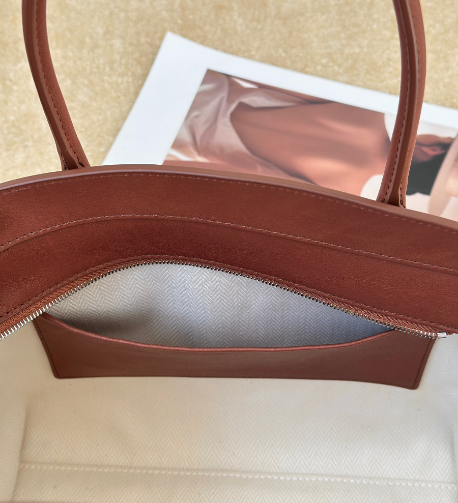 THE ROW Marlo 12 Bag 말로 12 토트백 마소니 송아지가죽 오크브라운 29.5cm 8