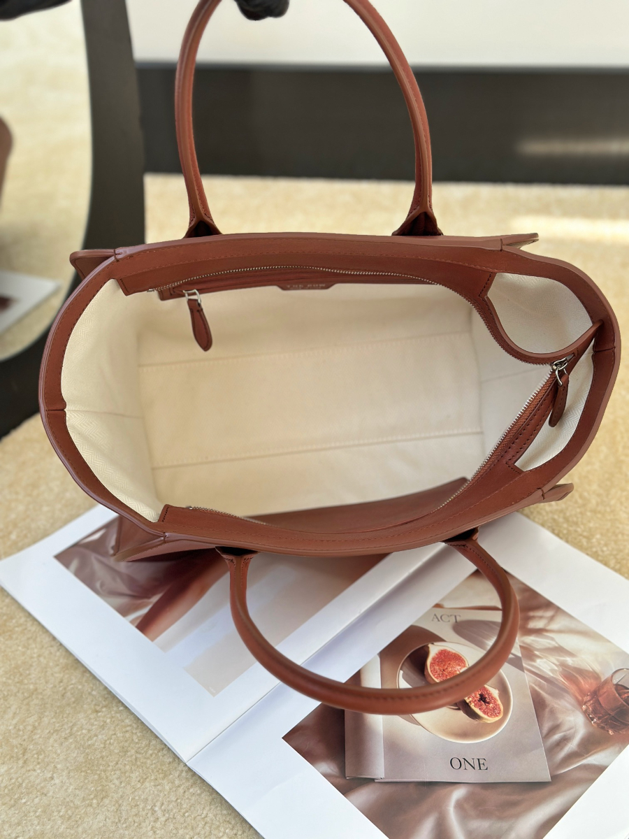 THE ROW Marlo 12 Bag 말로 12 토트백 마소니 송아지가죽 오크브라운 29.5cm 9