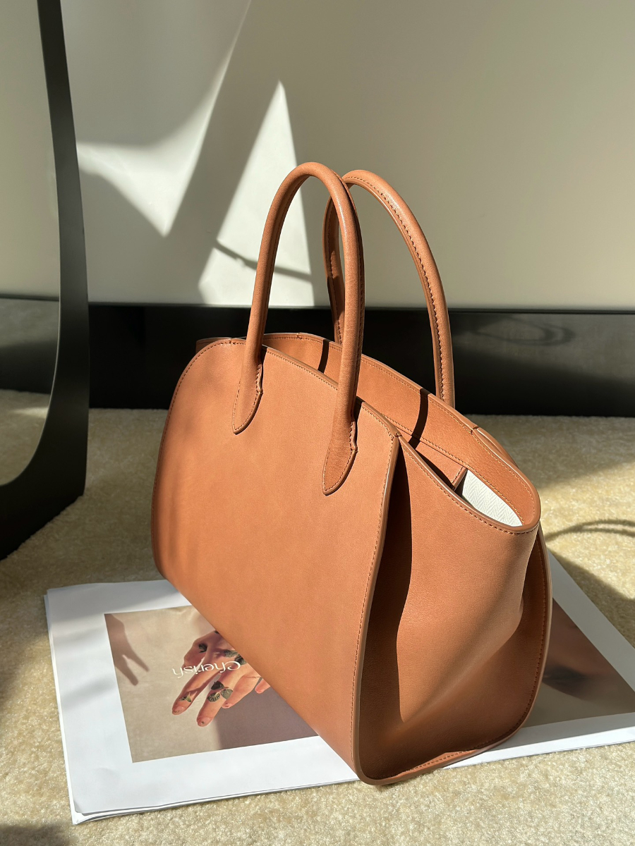 The Row Marlo 12 Bag 말로 12 토트백 마소니 송아지가죽 브라운 29.5cm 2