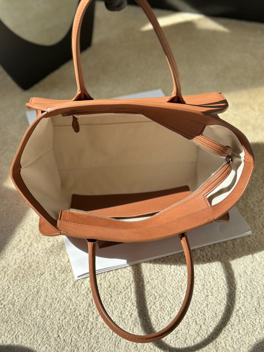 The Row Marlo 12 Bag 말로 12 토트백 마소니 송아지가죽 브라운 29.5cm 9