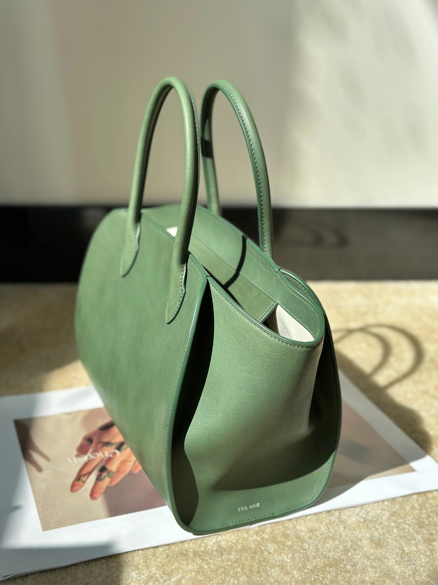 The Row Marlo 12 Bag 말로 12 토트백 마소니 송아지가죽 그린 29.5cm 2