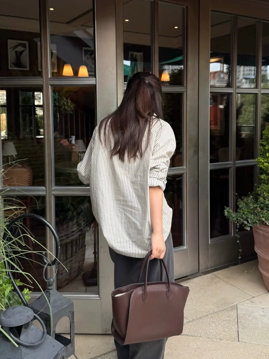 The Row Marlo 12 Bag 말로 12 토트백 마소니 송아지가죽 커피브라운 29.5cm 2