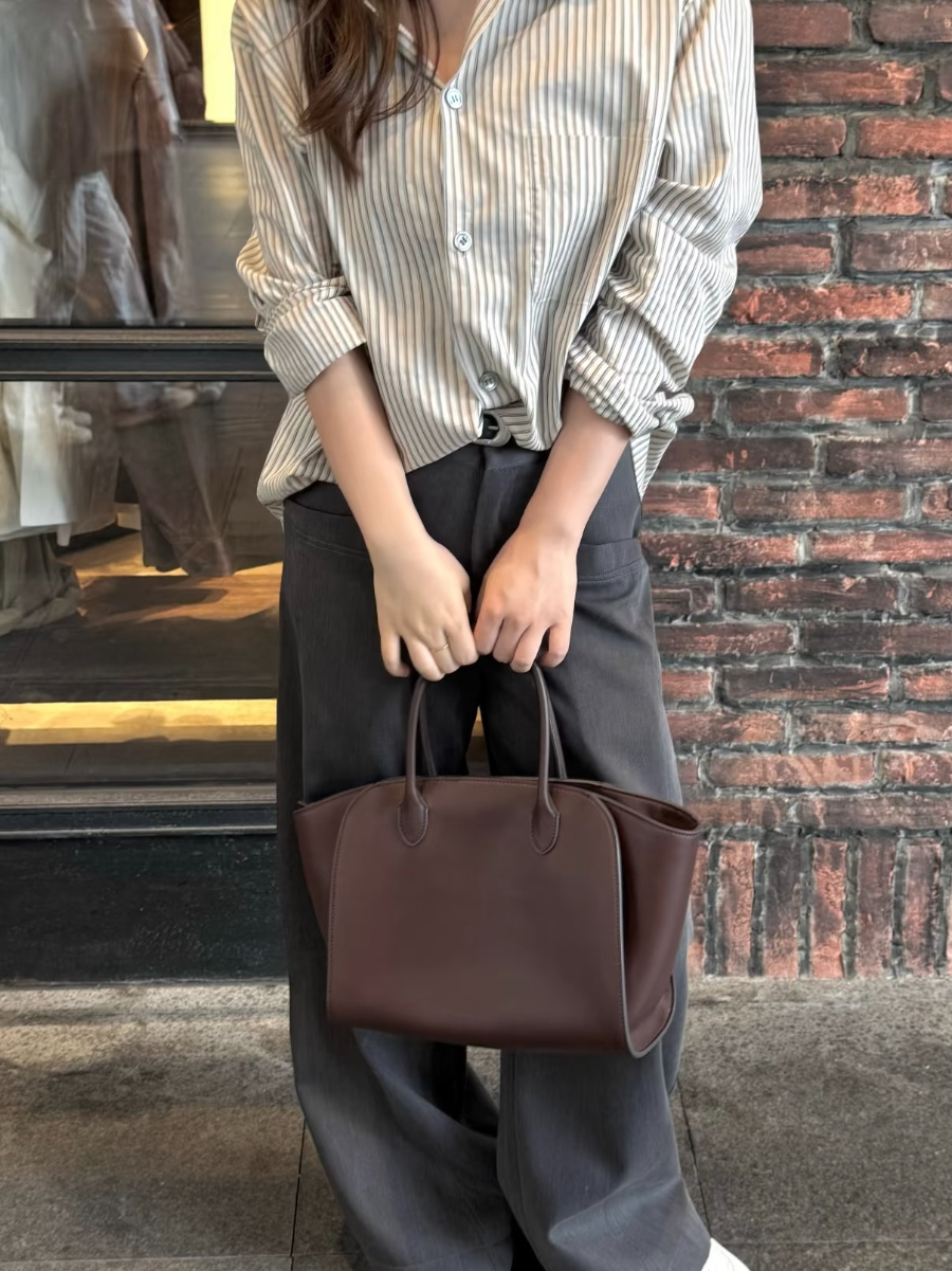 The Row Marlo 12 Bag 말로 12 토트백 마소니 송아지가죽 커피브라운 29.5cm 3