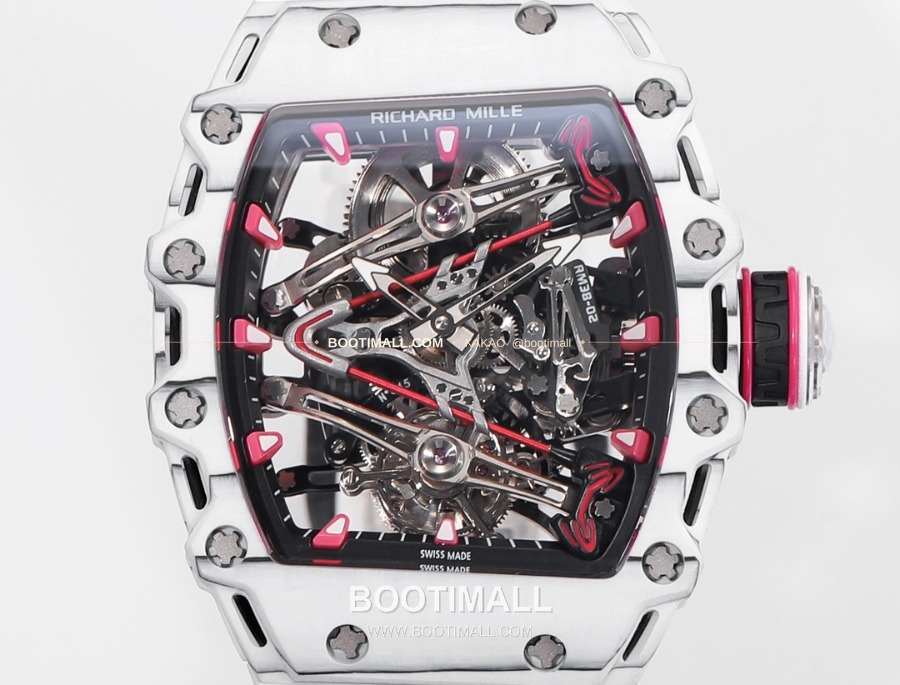 Richard Mille RM 38-02 Tourbillon Bubba Watson Pink Quartz TPT 리차드 밀 RM 38-02 투르비용 버바 왓슨 핑크 메뉴얼 TPT 4