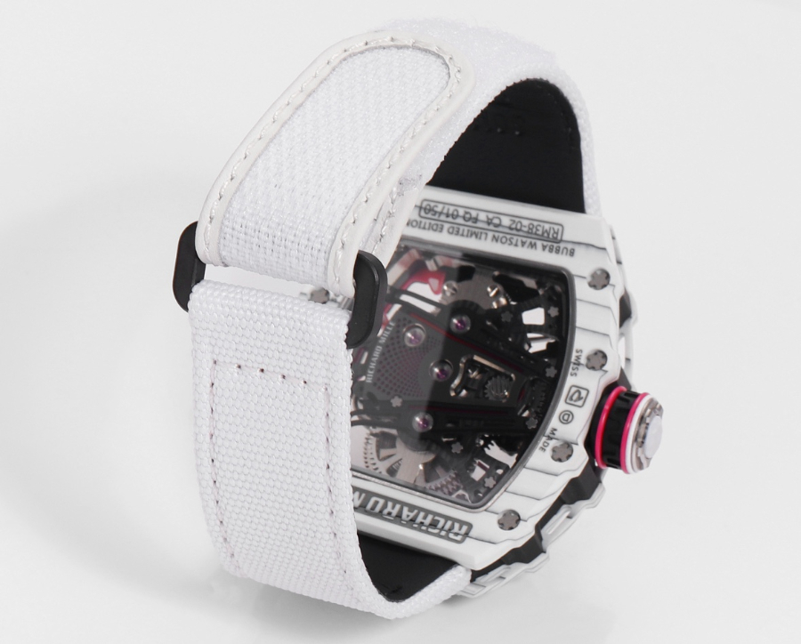 Richard Mille RM 38-02 Tourbillon Bubba Watson Pink Quartz TPT 리차드 밀 RM 38-02 투르비용 버바 왓슨 핑크 메뉴얼 TPT 패브릭 스트랩 9