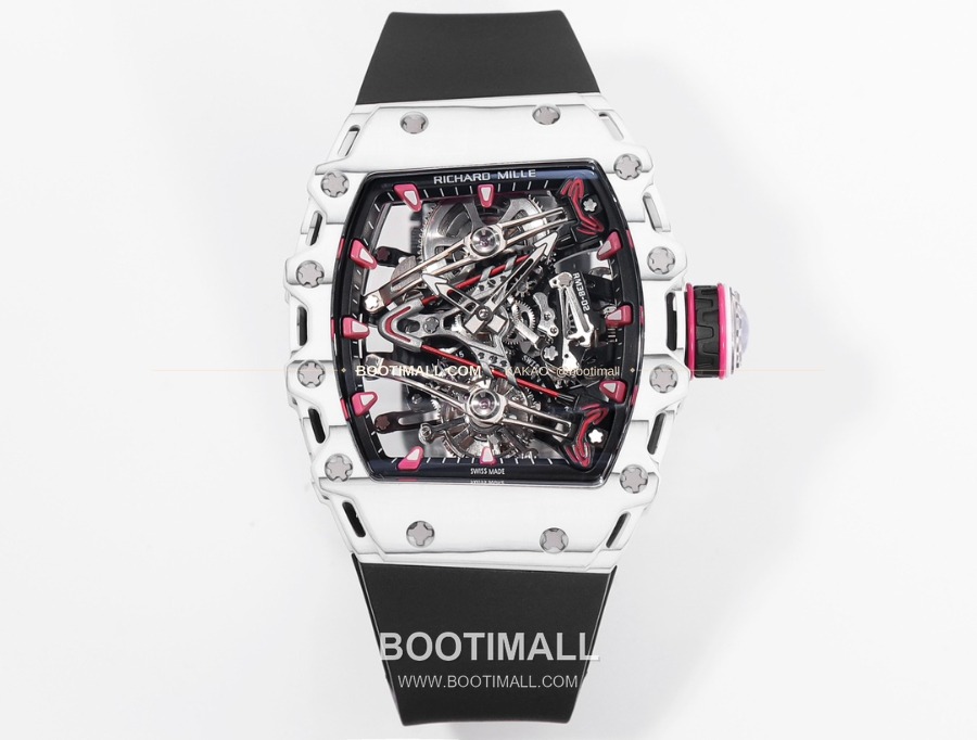 Richard Mille RM 38-02 Tourbillon Bubba Watson Pink Quartz TPT 리차드 밀 RM 38-02 투르비용 버바 왓슨 핑크 메뉴얼 TPT 블랙러버 1
