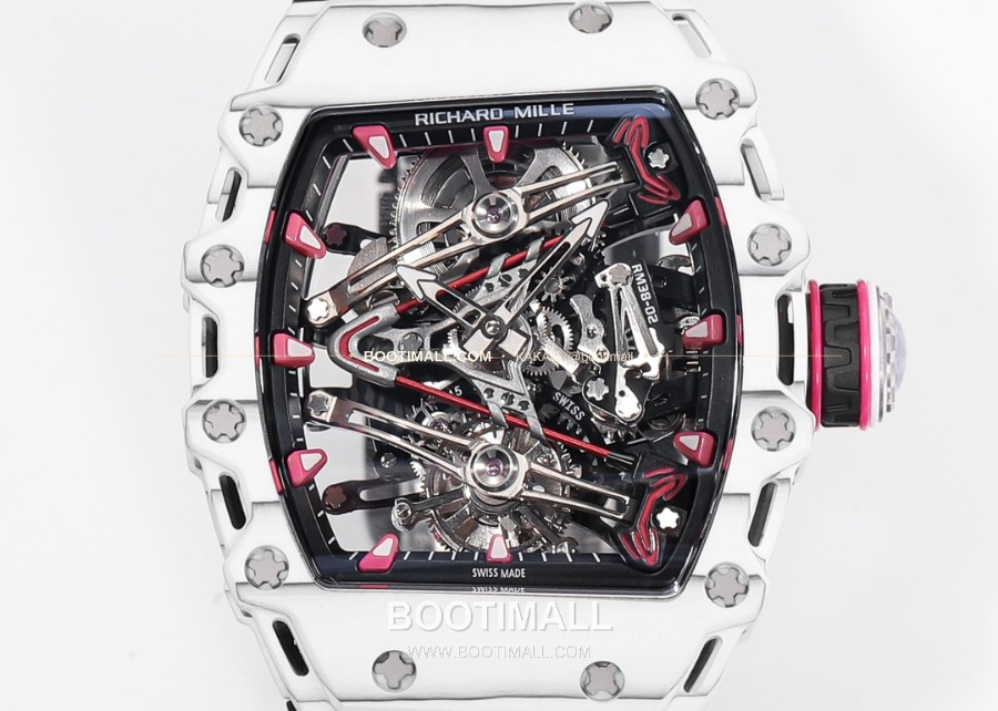 Richard Mille RM 38-02 Tourbillon Bubba Watson Pink Quartz TPT 리차드 밀 RM 38-02 투르비용 버바 왓슨 핑크 메뉴얼 TPT 블랙러버 2