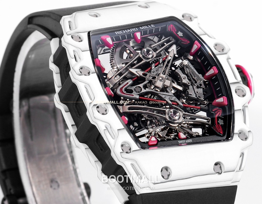 Richard Mille RM 38-02 Tourbillon Bubba Watson Pink Quartz TPT 리차드 밀 RM 38-02 투르비용 버바 왓슨 핑크 메뉴얼 TPT 블랙러버 3