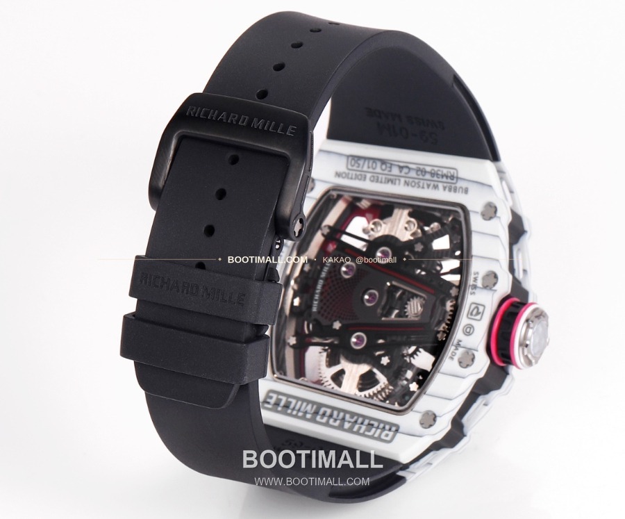 Richard Mille RM 38-02 Tourbillon Bubba Watson Pink Quartz TPT 리차드 밀 RM 38-02 투르비용 버바 왓슨 핑크 메뉴얼 TPT 블랙러버 9