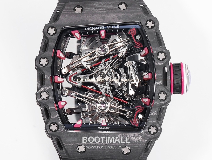Richard Mille RM 38-02 Tourbillon Bubba Watson Pink Carbon TPT 리차드 밀 RM 38-02 투르비용 버바 왓슨 핑크 카본 TPT 3