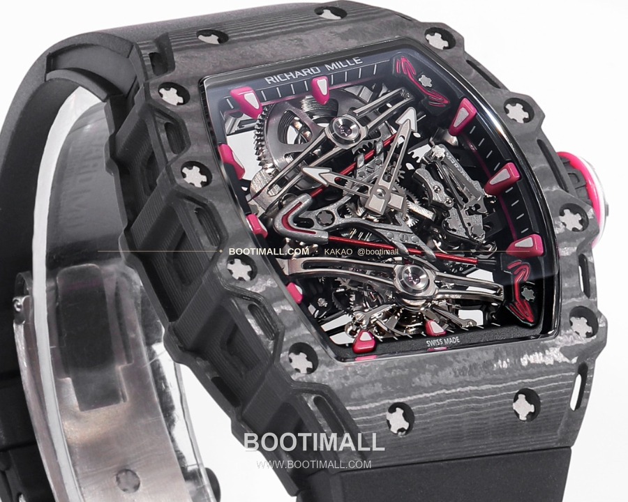 Richard Mille RM 38-02 Tourbillon Bubba Watson Pink Carbon TPT 리차드 밀 RM 38-02 투르비용 버바 왓슨 핑크 카본 TPT 4
