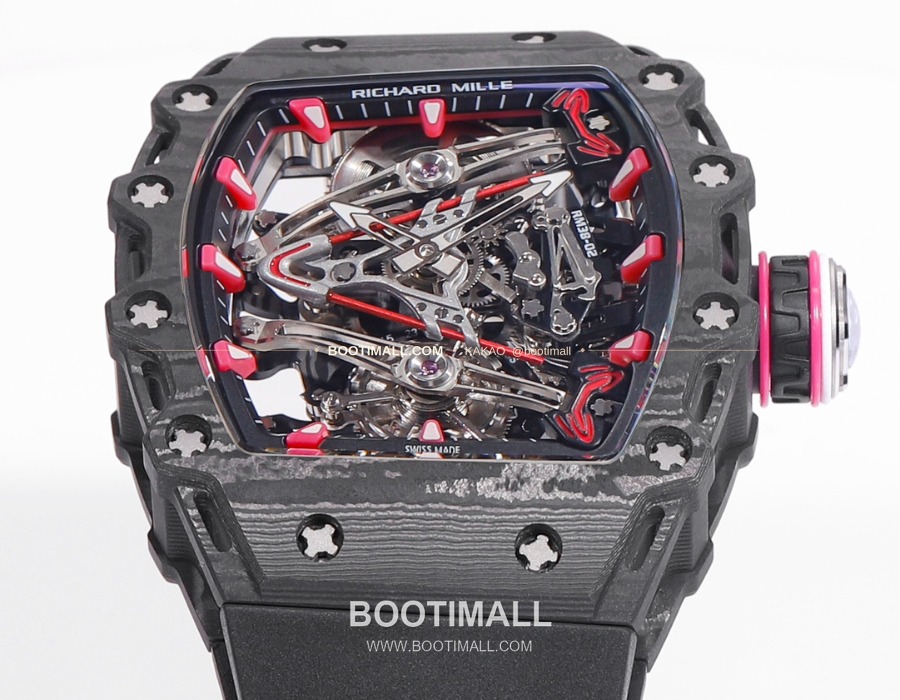 Richard Mille RM 38-02 Tourbillon Bubba Watson Pink Carbon TPT 리차드 밀 RM 38-02 투르비용 버바 왓슨 핑크 카본 TPT 6