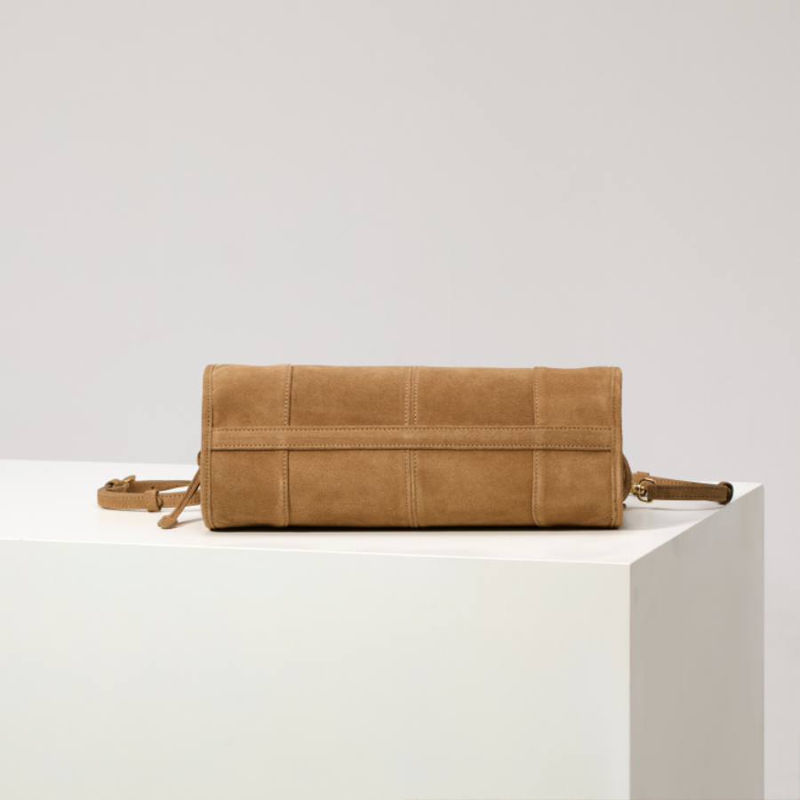 PRADA Soft Lux Suede Leather Top Handle Bag 프라다 소프트 럭스 스웨이드 레더 토트백 브라운 1BA426 32cm 3