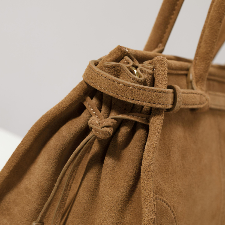 PRADA Soft Lux Suede Leather Top Handle Bag 프라다 소프트 럭스 스웨이드 레더 토트백 브라운 1BA426 32cm 6