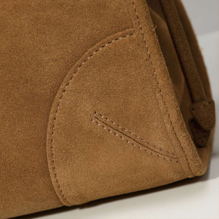 PRADA Soft Lux Suede Leather Top Handle Bag 프라다 소프트 럭스 스웨이드 레더 토트백 브라운 1BA426 32cm 9