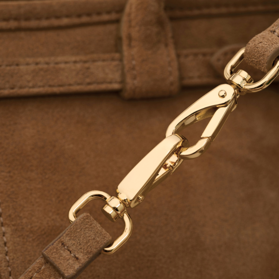 PRADA Soft Lux Suede Leather Top Handle Bag 프라다 소프트 럭스 스웨이드 레더 토트백 브라운 1BA426 32cm 15