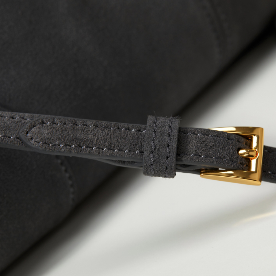 PRADA Soft Lux Suede Leather Top Handle Bag 프라다 소프트 럭스 스웨이드 레더 토트백 그레이 1BA426 32cm 8