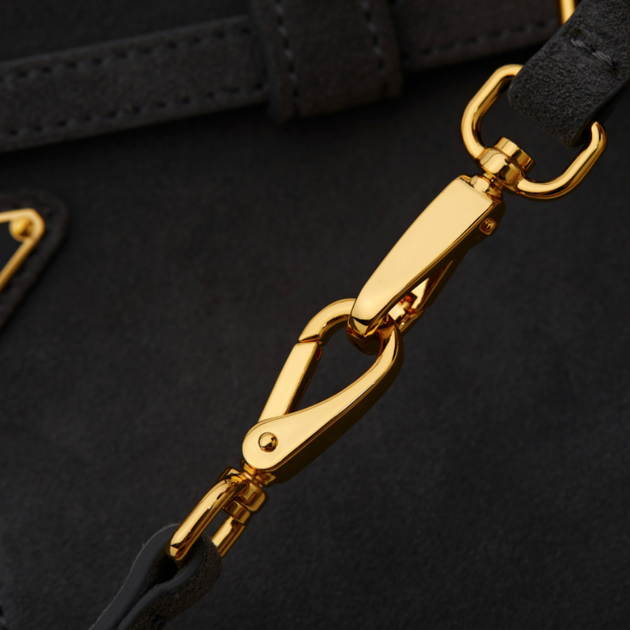 PRADA Soft Lux Suede Leather Top Handle Bag 프라다 소프트 럭스 스웨이드 레더 토트백 그레이 1BA426 32cm 15