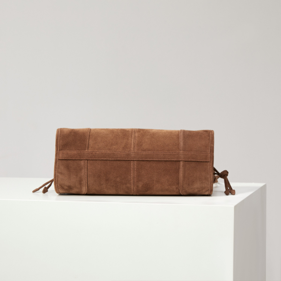 PRADA Soft Lux Suede Leather Top Handle Bag 프라다 소프트 럭스 스웨이드 레더 토트백 브라운 1BA426 32cm 3