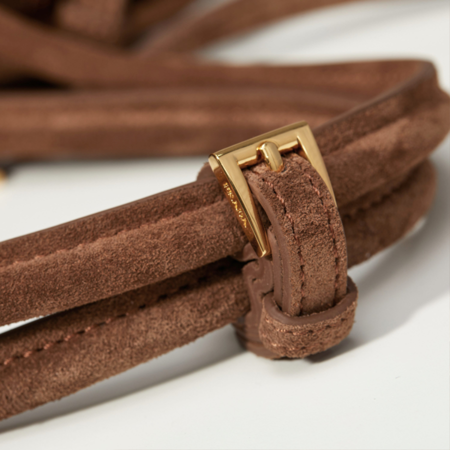 PRADA Soft Lux Suede Leather Top Handle Bag 프라다 소프트 럭스 스웨이드 레더 토트백 브라운 1BA426 32cm 7