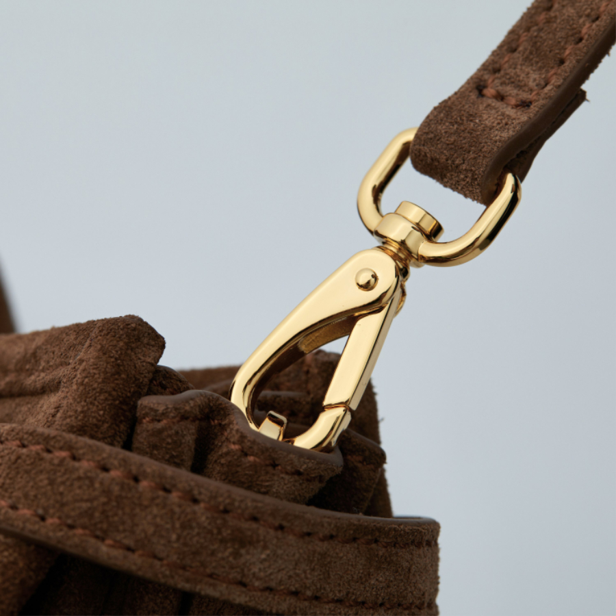 PRADA Soft Lux Suede Leather Top Handle Bag 프라다 소프트 럭스 스웨이드 레더 토트백 브라운 1BA426 32cm 15