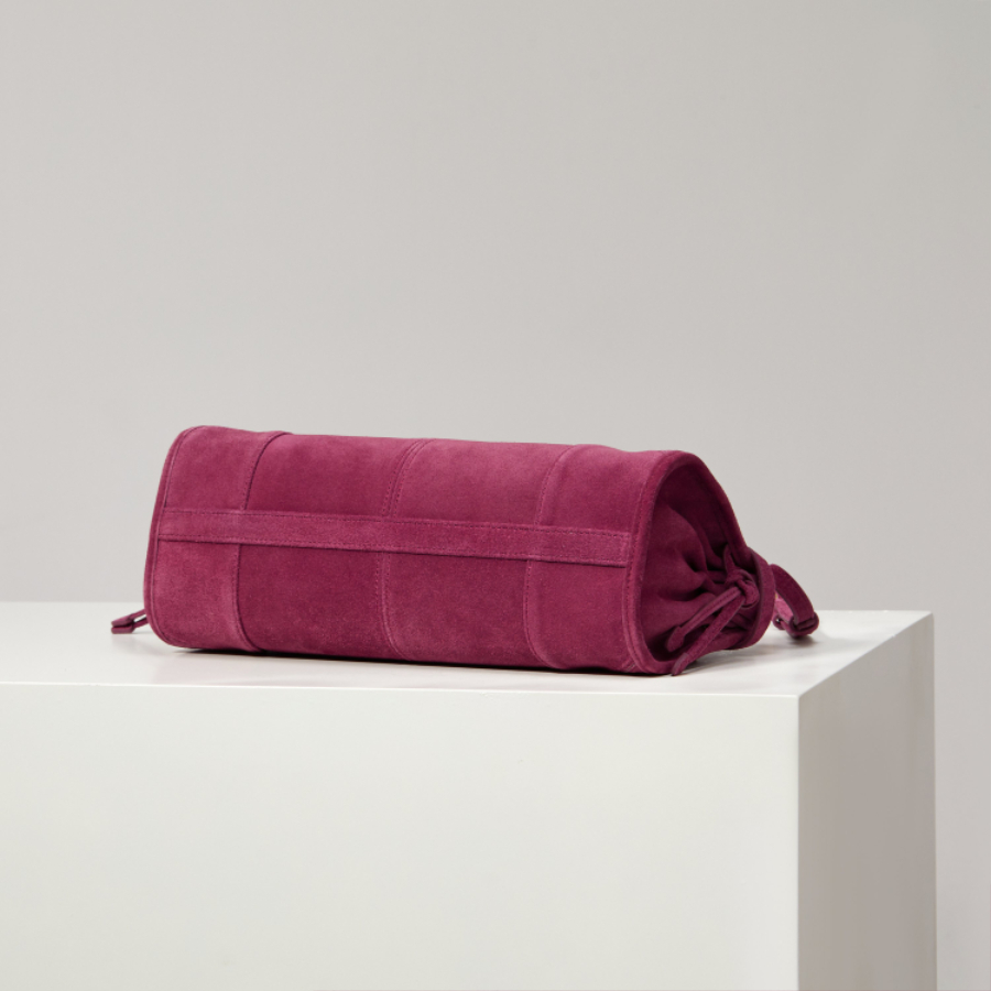 PRADA Soft Lux Suede Leather Top Handle Bag 프라다 소프트 럭스 스웨이드 레더 토트백 체리핑크  1BA426 32cm 13