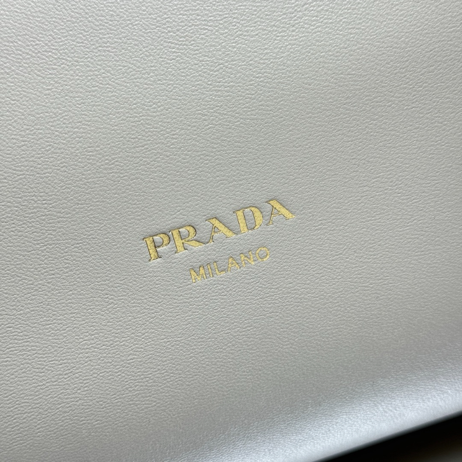 PRADA Tumulte Nappa Leather Shoulder Bag 프라다 투물테 나파 가죽 숄더백 아이보리 1BD395 24cm 7