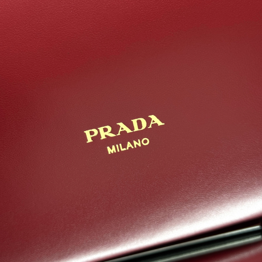 PRADA Tumulte Nappa Leather Shoulder Bag 프라다 투물테 나파 가죽 숄더백 레드1BD395 24cm 7