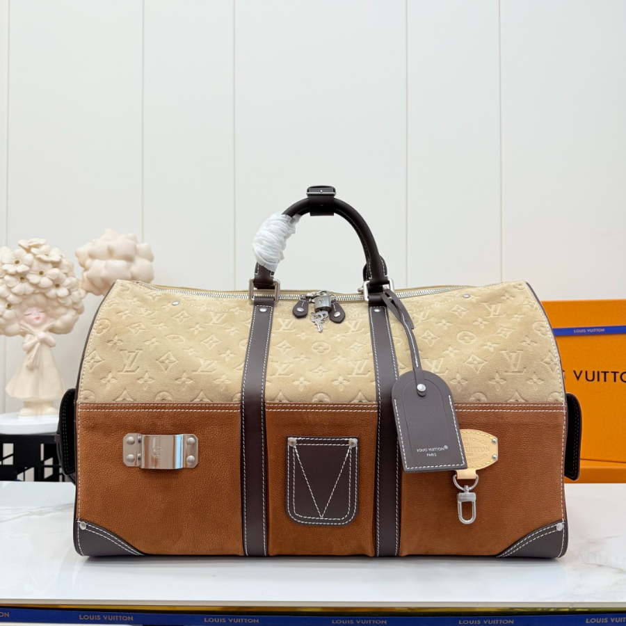 Louis Vuitton Keepall Bandoulière 50 루이비통 키폴 반둘리에 50 M26127 패치워크 가죽 & 모노그램 50cm 1