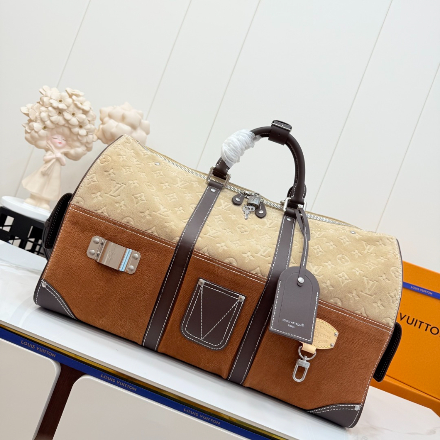 Louis Vuitton Keepall Bandoulière 50 루이비통 키폴 반둘리에 50 M26127 패치워크 가죽 & 모노그램 50cm 2