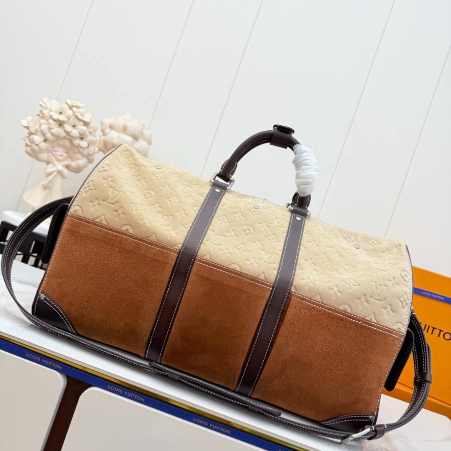Louis Vuitton Keepall Bandoulière 50 루이비통 키폴 반둘리에 50 M26127 패치워크 가죽 & 모노그램 50cm 6
