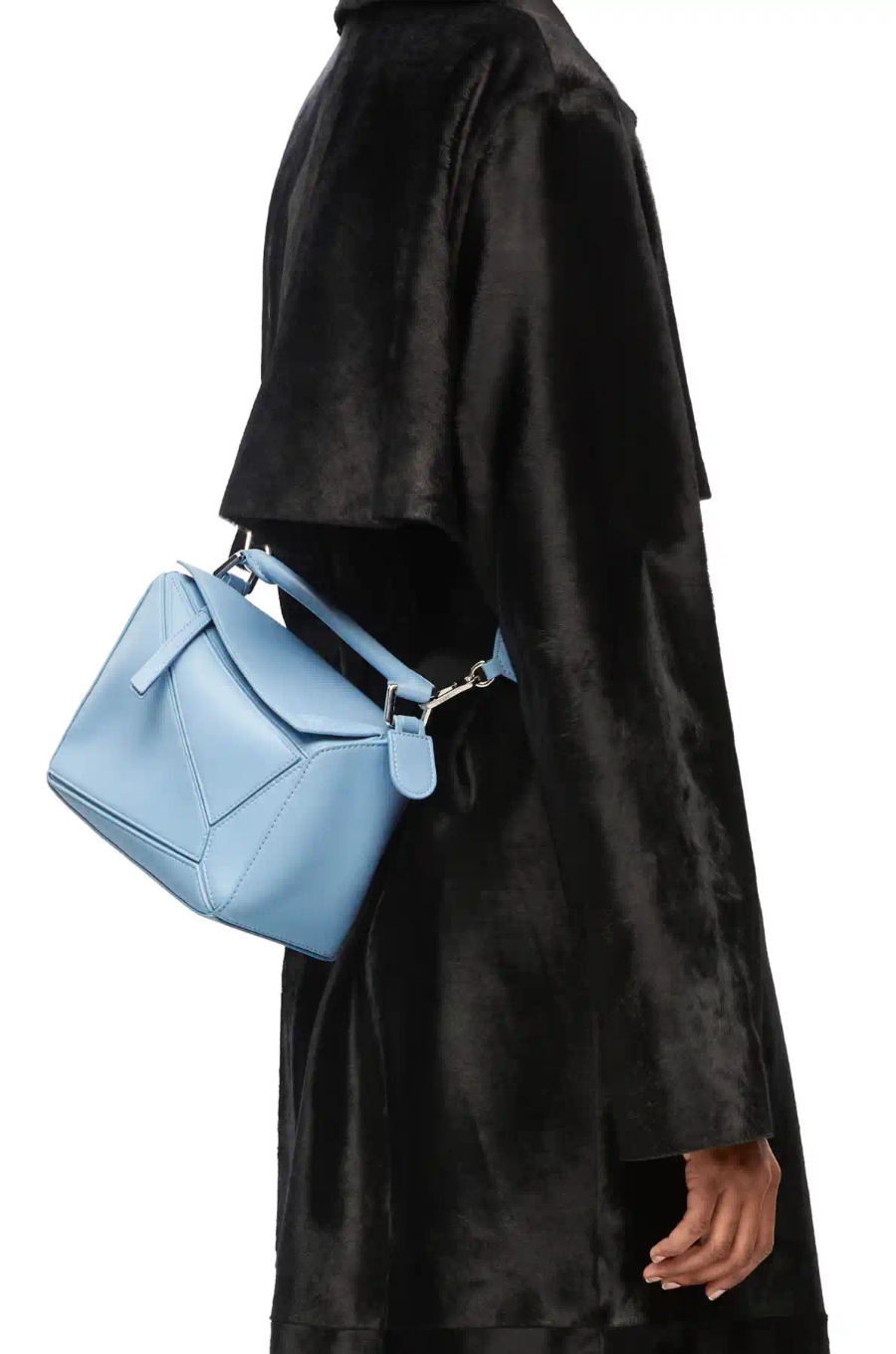 LOEWE Puzzle Small Bag 로에베 퍼즐 스몰 백 230725 스카이블루 스무스 카프스킨 24cm 9