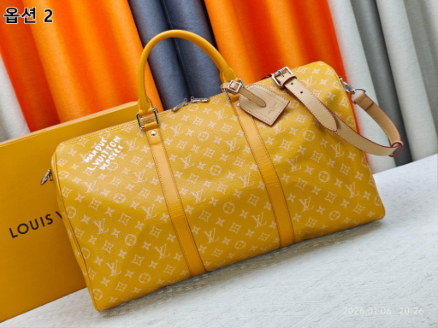 Louis Vuitton Keepall Bandoulière 50 Monogram Heritage 캔버스 트래블 백 루이비통 키폴 반둘리에 50 M26864 / M26865 / M26866 50cm 10