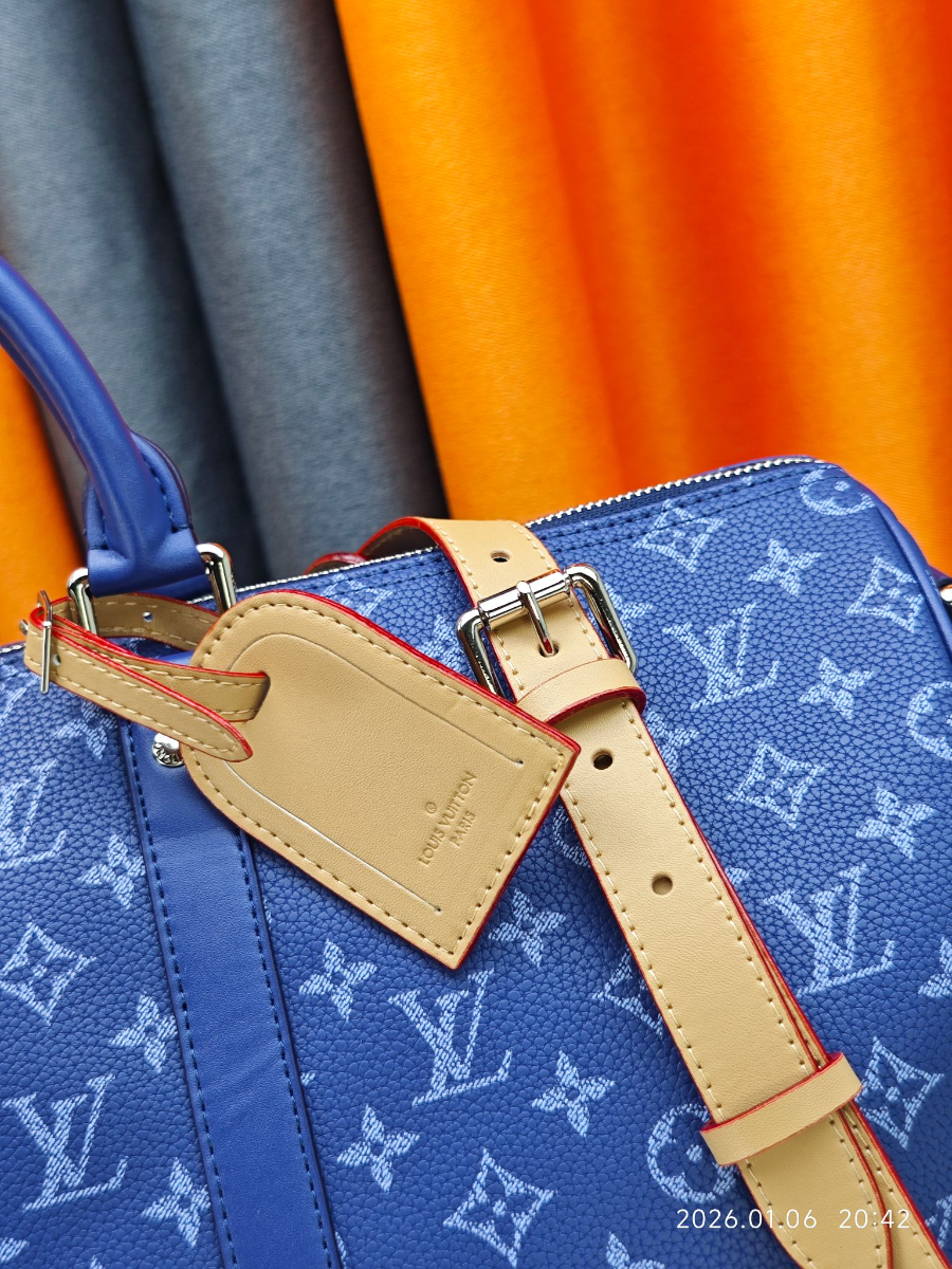 Louis Vuitton Keepall Bandoulière 50 Monogram Heritage 캔버스 트래블 백 루이비통 키폴 반둘리에 50 M26864 / M26865 / M26866 네이비 50cm 5