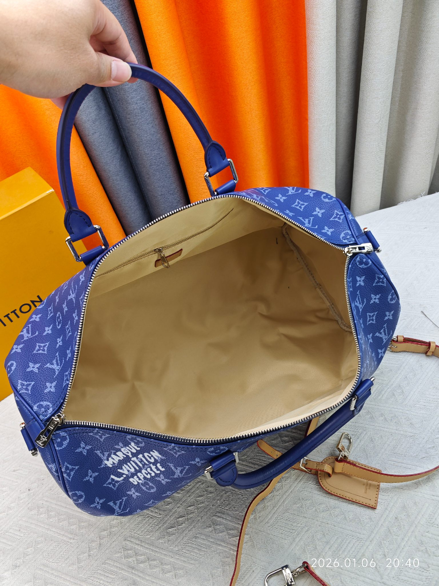 Louis Vuitton Keepall Bandoulière 50 Monogram Heritage 캔버스 트래블 백 루이비통 키폴 반둘리에 50 M26864 / M26865 / M26866 네이비 50cm 9