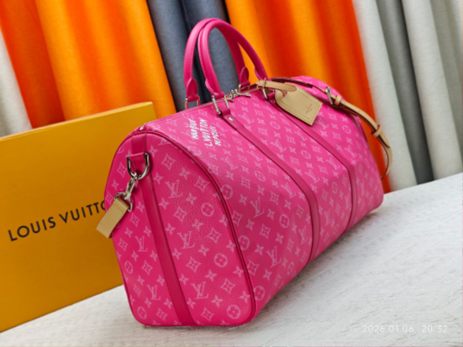 Louis Vuitton Keepall Bandoulière 50 Monogram Heritage 캔버스 트래블 백 루이비통 키폴 반둘리에 50 M26864 / M26865 / M26866 네이비 50cm 12