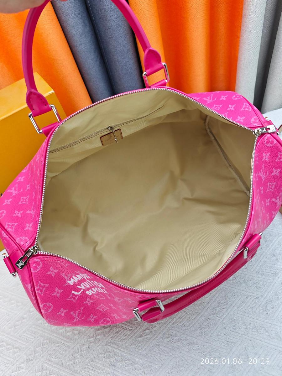 Louis Vuitton Keepall Bandoulière 50 Monogram Heritage 캔버스 트래블 백 루이비통 키폴 반둘리에 50 M26864 / M26865 / M26866 네이비 50cm 18