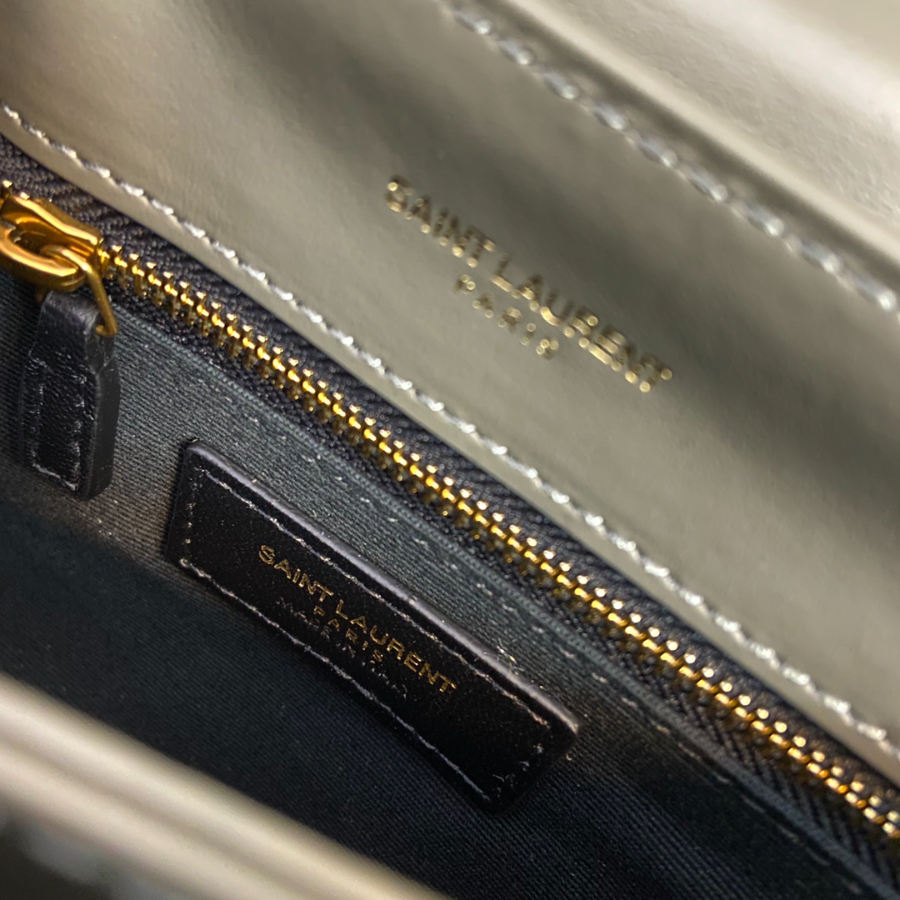 Saint Laurent Lou Lou Toy Quilted Leather Bag 생로랑 루루 토이 퀼티드 레더 숄더백 467072 20cm 그레이 8