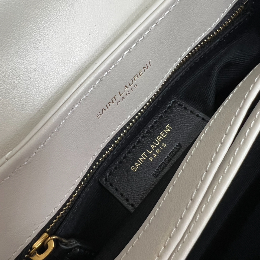 Saint Laurent Lou Lou Toy Quilted Leather Bag 생로랑 루루 토이 퀼티드 레더 숄더백 467072 20cm 아이보리 8