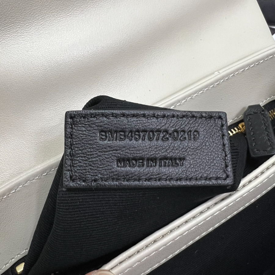 Saint Laurent Lou Lou Toy Quilted Leather Bag 생로랑 루루 토이 퀼티드 레더 숄더백 467072 20cm 아이보리 9