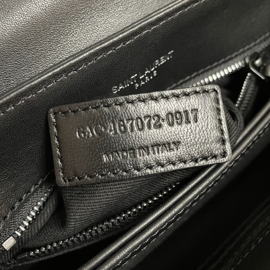 Saint Laurent Lou Lou Toy Quilted Leather Bag 생로랑 루루 토이 퀼티드 레더 숄더백 467072 20cm 블랙 7