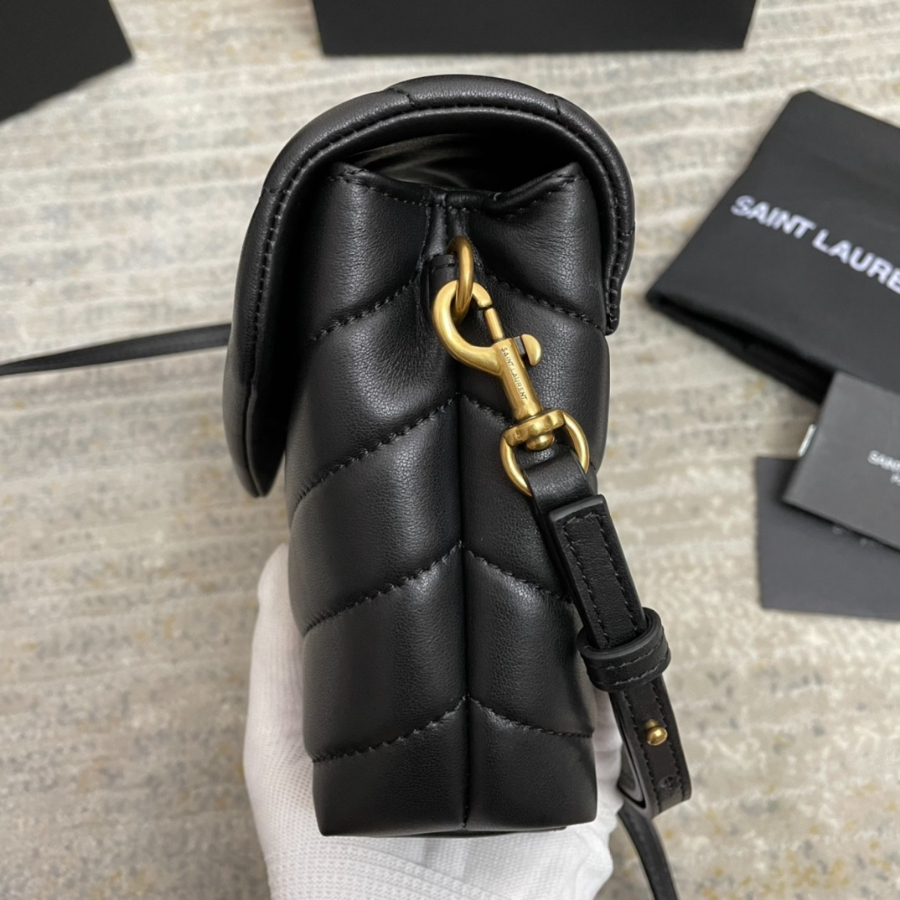 Saint Laurent Lou Lou Toy Quilted Leather Bag 생로랑 루루 토이 퀼티드 레더 숄더백 467072 20cm 금장블랙 3