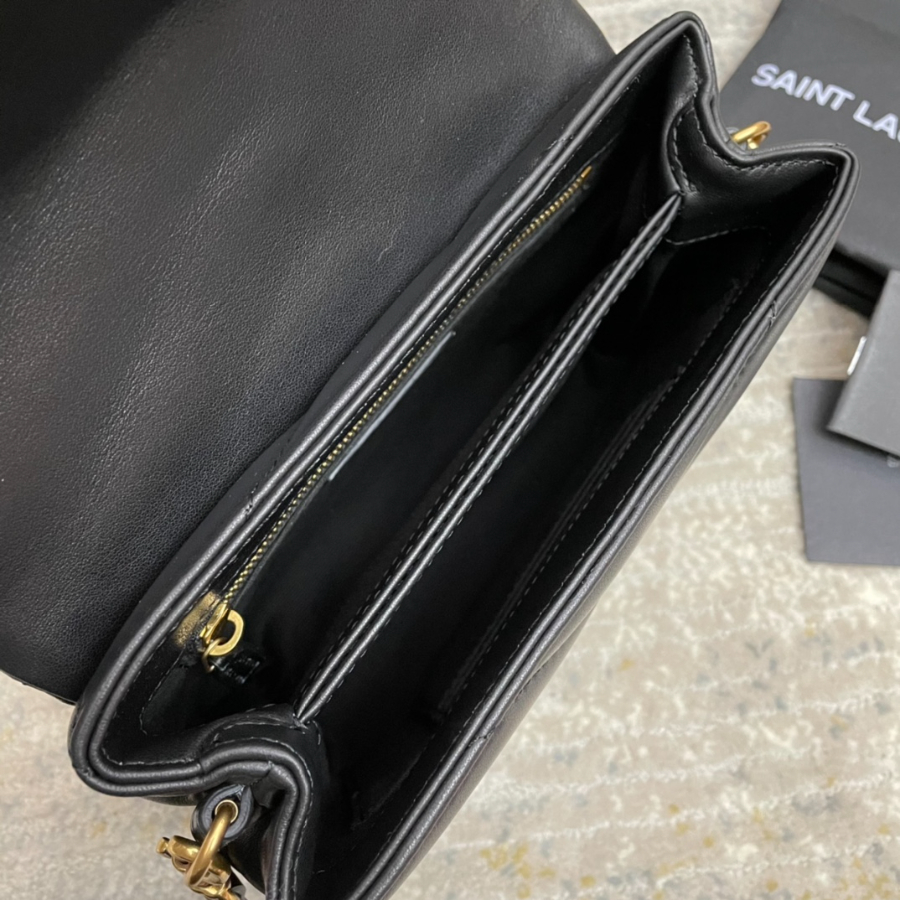 Saint Laurent Lou Lou Toy Quilted Leather Bag 생로랑 루루 토이 퀼티드 레더 숄더백 467072 20cm 금장블랙 6