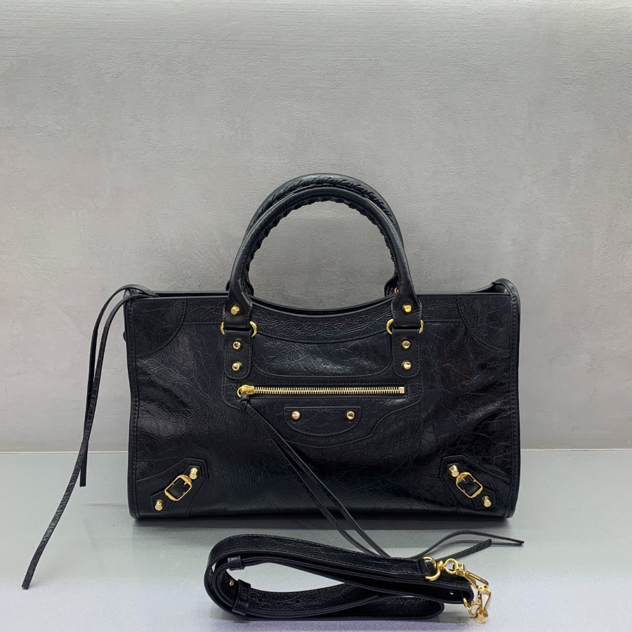 Balenciaga Le City Large Tote 발렌시아가 르 시티백 라지 토트백 블랙 골드 하드웨어 (모델 코드: 1157481180) 38cm 2