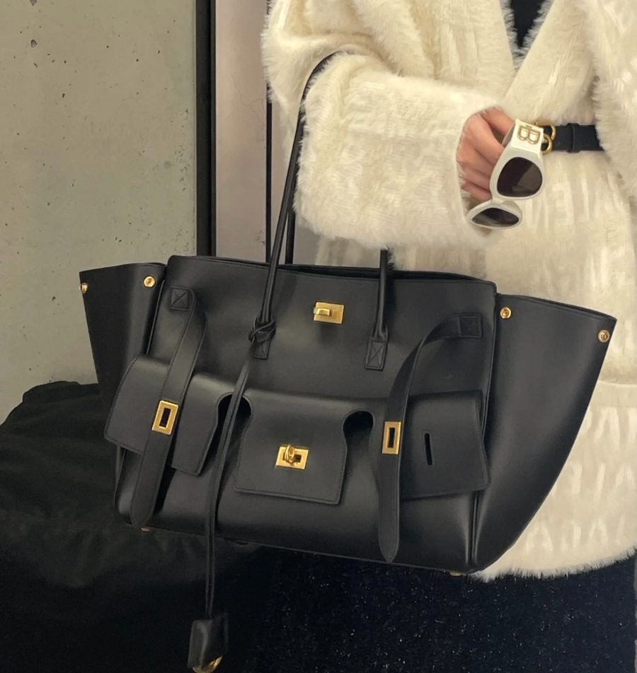 Balenciaga Bel Air Small 발렌시아가 벨에어 스몰 탑핸들백 78989 블랙 금장 30cm 2