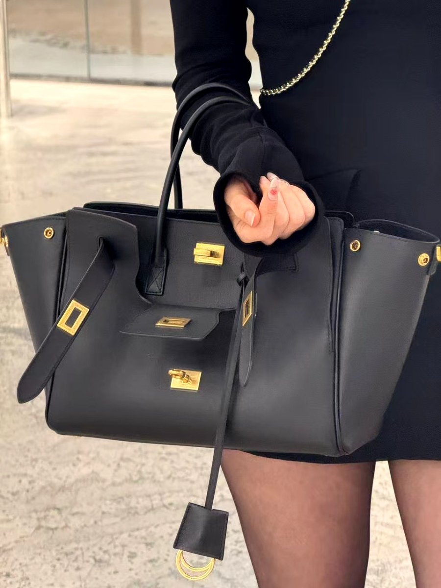 Balenciaga Bel Air Small 발렌시아가 벨에어 스몰 탑핸들백 78989 블랙 금장 30cm 4