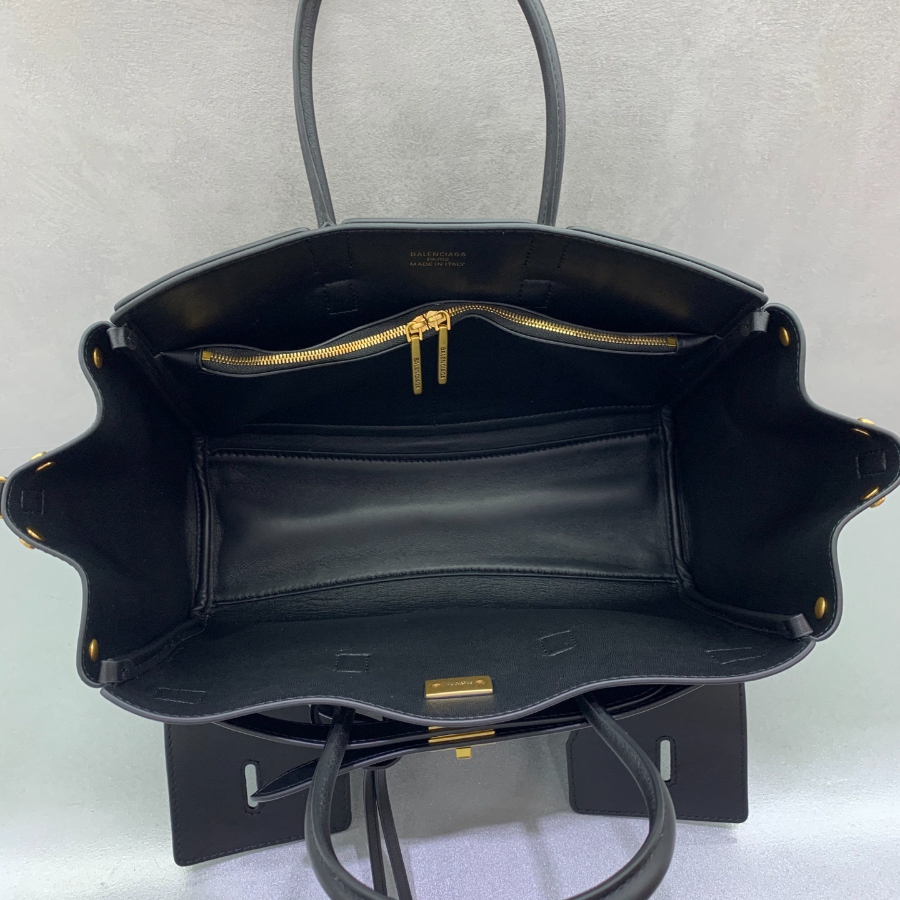 Balenciaga Bel Air Small 발렌시아가 벨에어 스몰 탑핸들백 78989 블랙 금장 30cm 12
